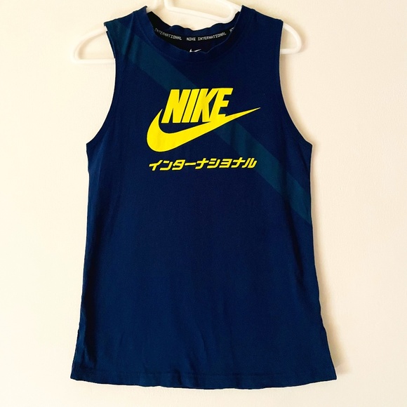 Nike Tops - Nike International XS Navy Blue Muscle Tank Top